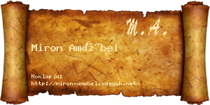 Miron Amábel névjegykártya